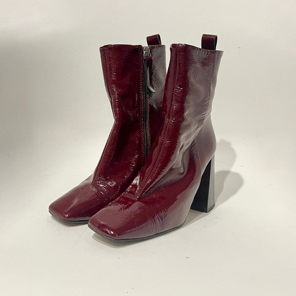 OFFICE Wine Block-heel High-shaft Boots